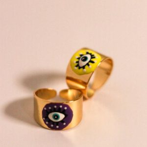Anillo Protector Ojo Dorado